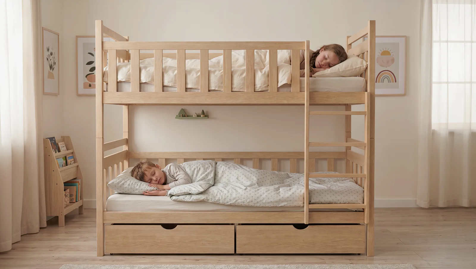 Drewno i ciepły pokój dziecka